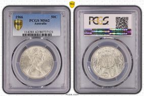 1966 50C KM-67  Ag MS62