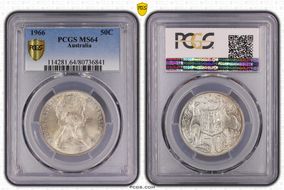 1966 50C KM-67  Ag MS64