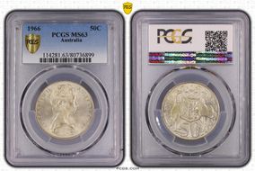 1966 50C KM-67  Ag MS63