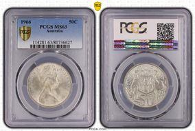 1966 50C KM-67  Ag MS63