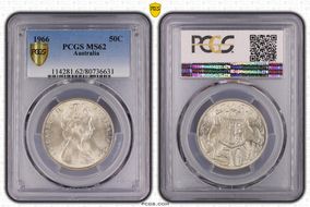 1966 50C KM-67  Ag MS62