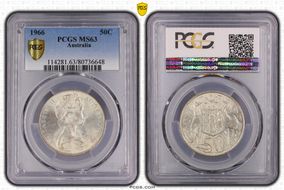 1966 50C KM-67  Ag MS63