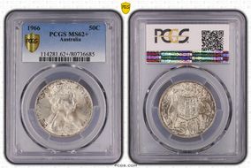 1966 50C KM-67  Ag MS62+