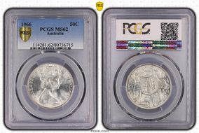 1966 50C KM-67  Ag MS62
