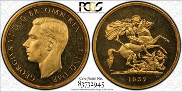 1937 £5 S-4074 PR64+ DCAM