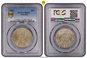 1966 50C KM-67  Ag MS63