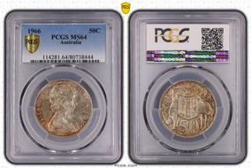 1966 50C KM-67  Ag MS64