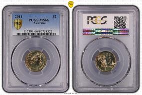 2011 $2 MS66