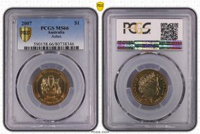 2007 $1 Ashes MS66