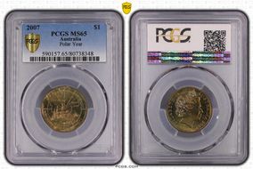 2007 $1 Polar Year MS65