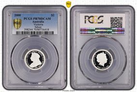 2000 $2 Victoria  Silver PR70DCAM