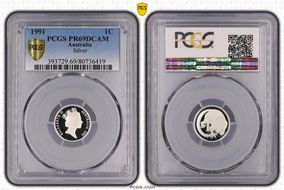 1991 1C Silver PR69DCAM
