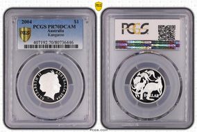 2004 $1 Kangaroo Ag PR70DCAM