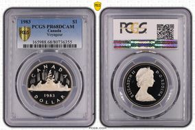 1983 $1 Voyageur PR68DCAM