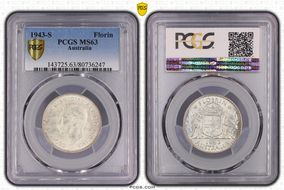 1943-S Florin KM-40  Ag MS63