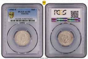 1943-S Shil KM-39  Ag AU55