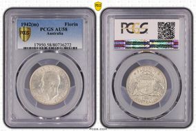 1942(m) Florin KM-40  Ag AU58