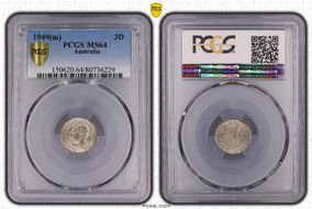 1949(m) 3D KM-44  Ag MS64