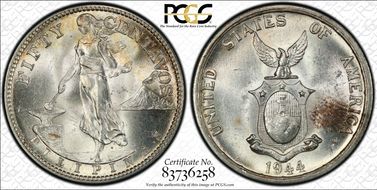 1944-S 50C Obverse of 1907-1921 MS64