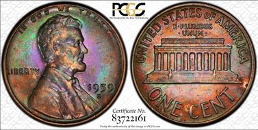 1959-D 1C AU58BN