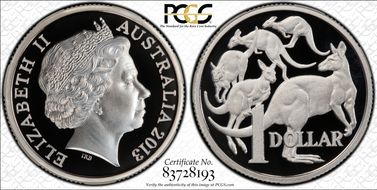 2013 $1 Mob of Roos Ag PR69DCAM