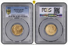 1861 Sov S-3852D AU55