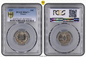 1937 10C Gad-286 F-138 MS67+