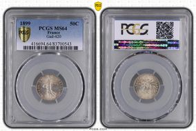 1899 50C Gad-420 F-190 MS64