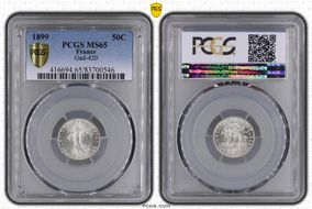 1899 50C Gad-420 F-190 MS65