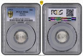 1913 50C Gad-420 F-190 MS66