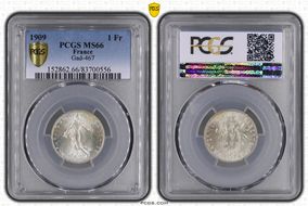 1909 1 Fr Gad-467 F-217 MS66