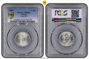 1909 1 Fr Gad-467 F-217 MS65