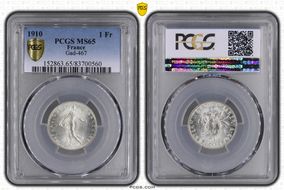 1910 1 Fr Gad-467 F-217 MS65