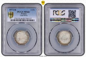 1872-K 1 Fr Gad-465a F-216 MS66