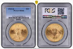 1923-D $20 MS66