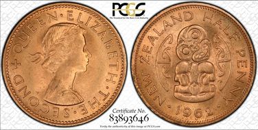 1962 1/2D MS65RD