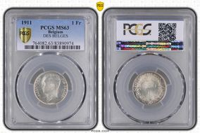 1911 1 Fr DES BELGES MS63