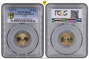 1937-G 10 Pfg J-364 MS66