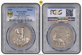 1918 Medal  Zetzmann-6039 Matte Ag Edge BAYER SP63