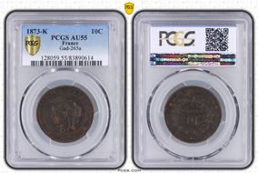1873-K 10C Gad-265a AU55BN