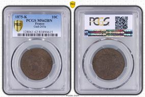 1875-K 10C Gad-265a F-135 MS62BN