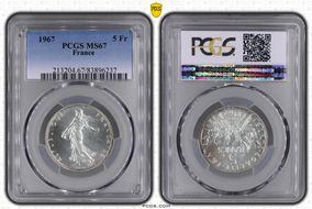1967 5 Fr Gad-770 F-340 MS67