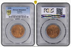 1898 5C Gad-165 F-119 MS66RD