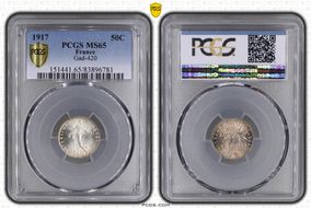 1917 50C Gad-420 F-190 MS65