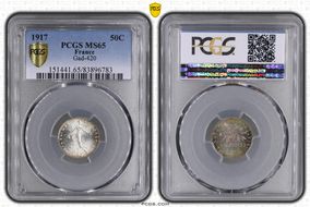 1917 50C Gad-420 F-190 MS65