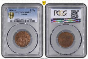 1856-A 3 Pfg MS64RB