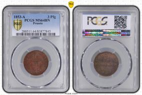 1853-A 3 Pfg MS64BN