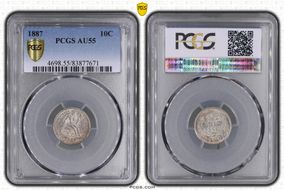 1887 10C AU55