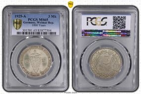 1925-A 3 Mk 1000 Years J-321 MS65