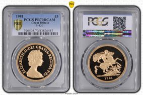 1981 £5 S-SE1 St. George PR70DCAM